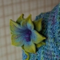 Filzblüte passend zu Stricktuch