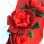 Weste Rosenrot Detail