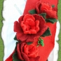 Weste Rosenrot Detail