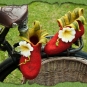 Rote Filzschuhe Weihnachtself