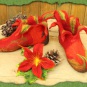 Rote Elfen-Filzschuhe