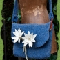 Blaue Edelweiß-Tasche